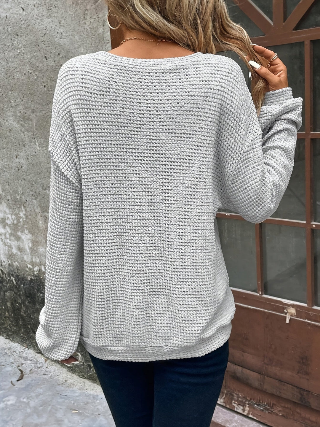 Carly | Relaxed Waffle-Knit Jumper