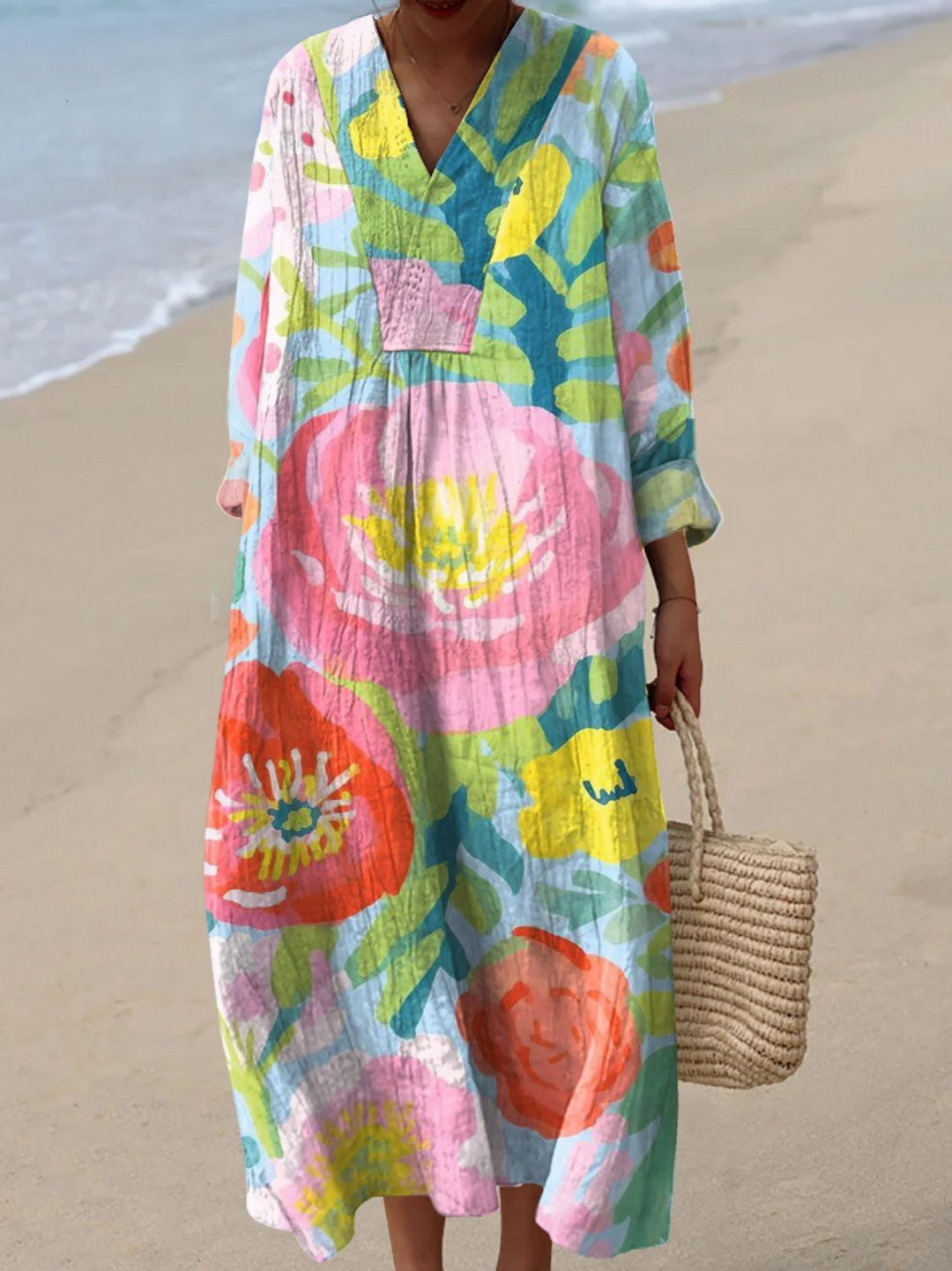 Penelope | Watercolour Flowers Art Print Dress