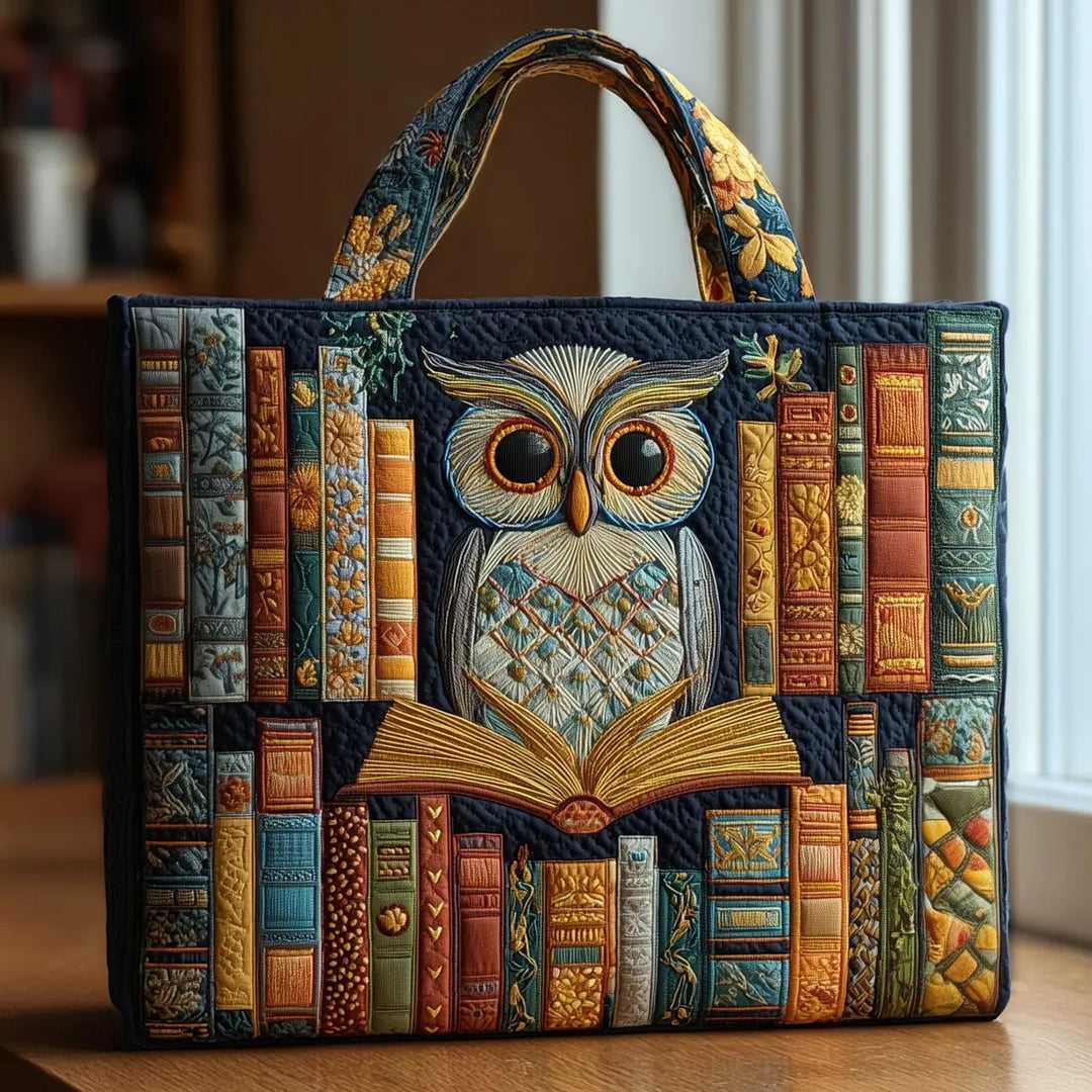 Elizabeth | Stylish Multicolour Owl Art Tote Bag