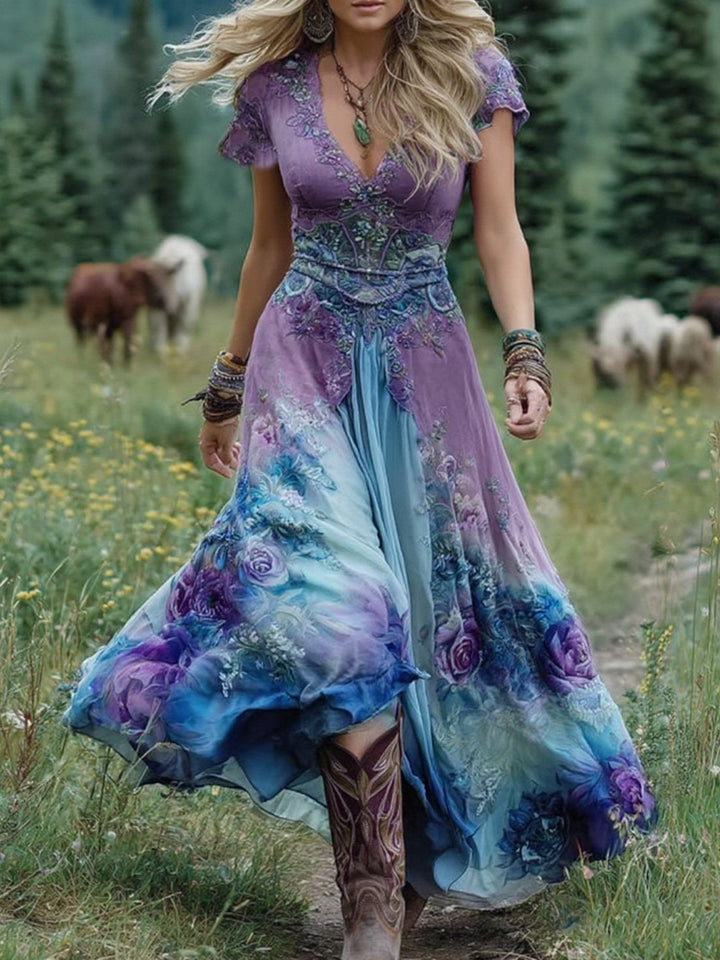 Natalie | Elegant Floral Maxi Dress