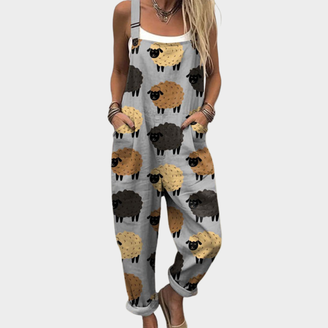 Ofelia | Classic grey Sheep Art Jumpsuit