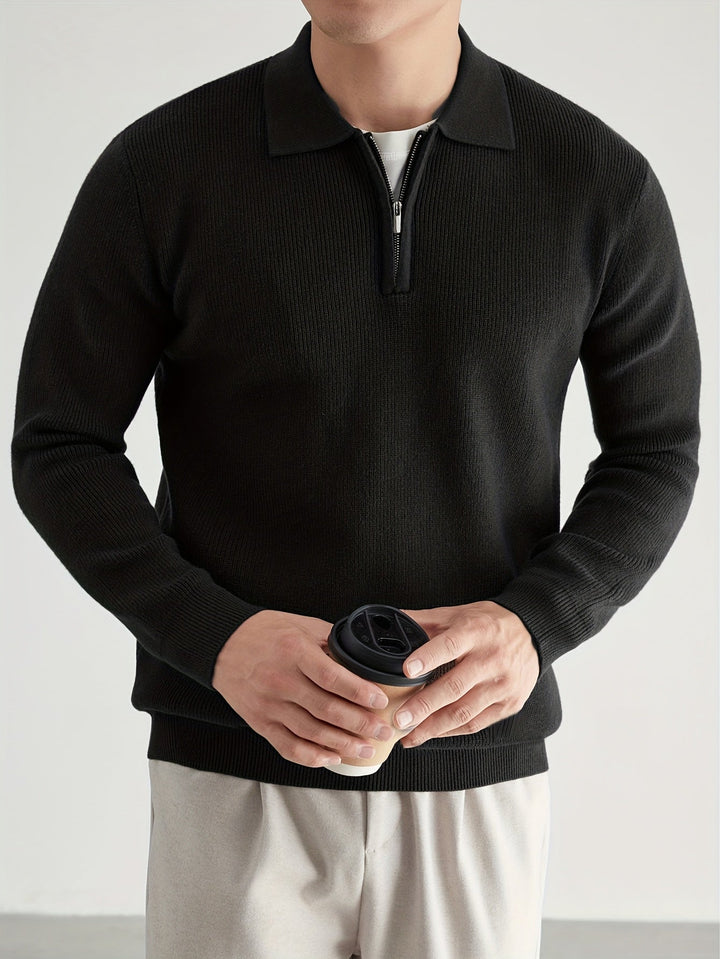 Donovan | Refined Quarter-Zip Polo Jumper