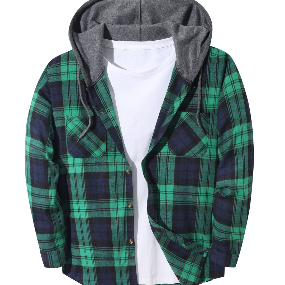 Braxton | Checked Hooded Shirt
