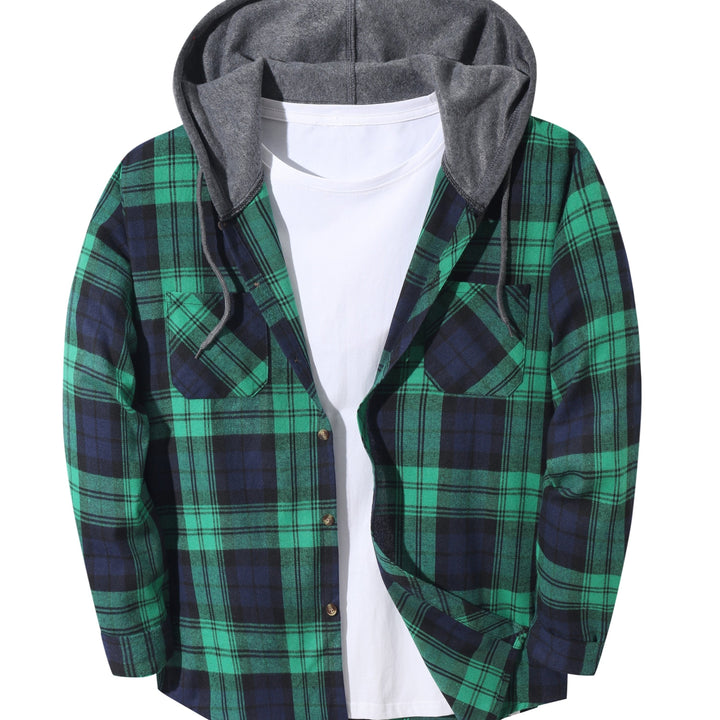 Braxton | Checked Hooded Shirt