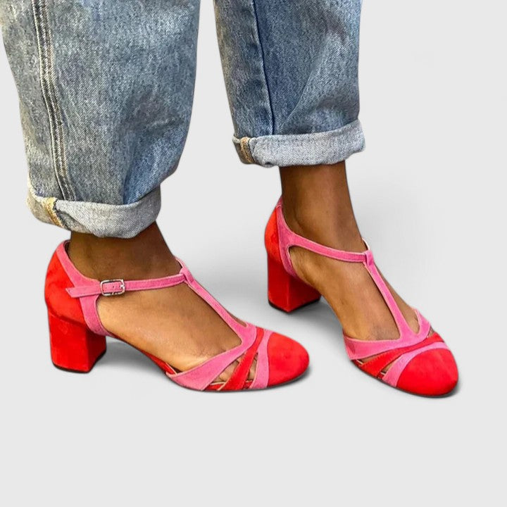 Jessica | Elegant Color Block Modern Heels