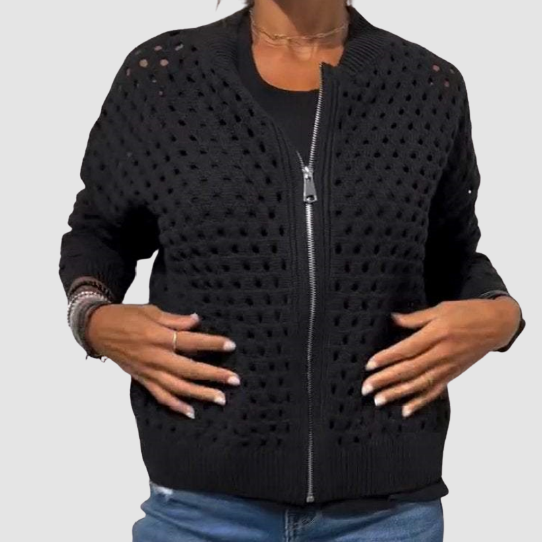 Gracie | Premium Knitted Hole Cardigan