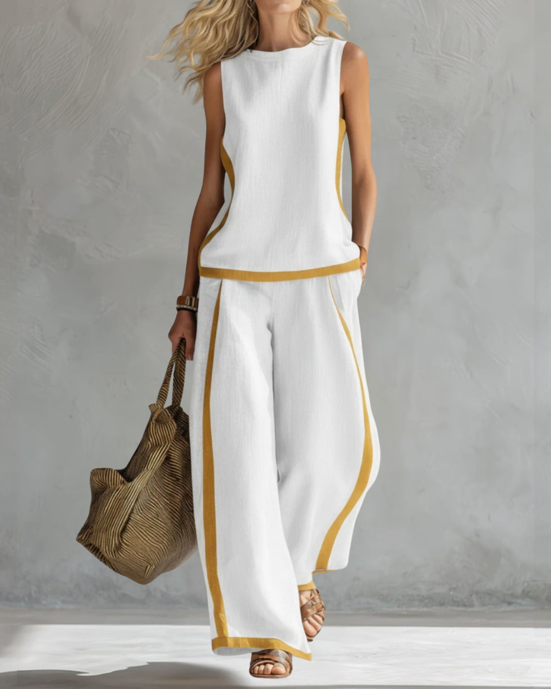 Layla | Elegant Sleeveless and Wide Trouser Set