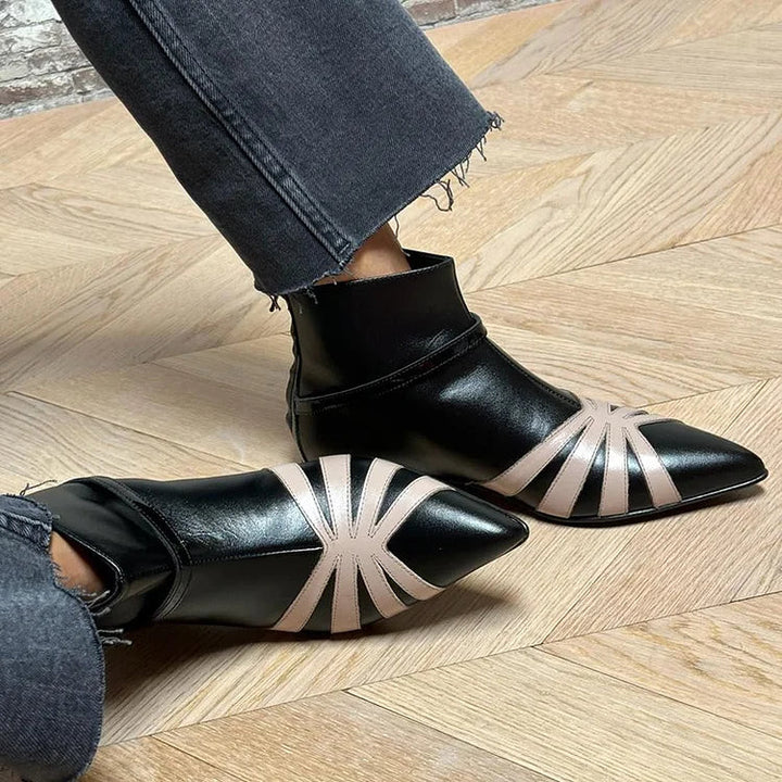 Finley | Stylish Pointed Geometric Ankle Boots