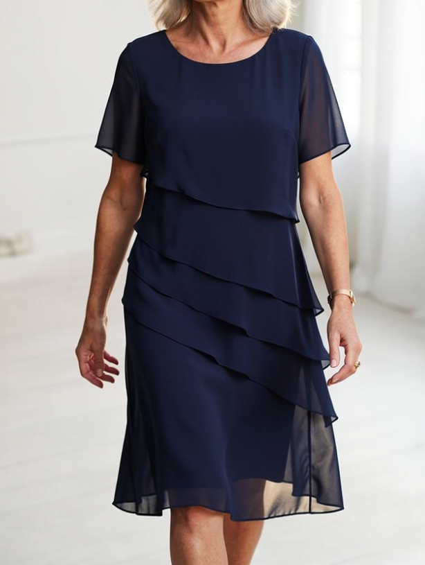 Linda | Casual Comfort Ruffle Dress