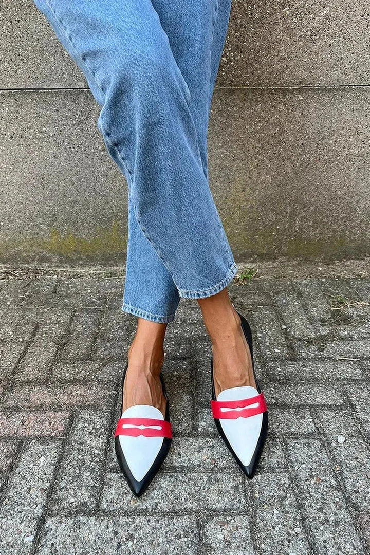 Morgan | Stylish Two Tone Pointed Slippers