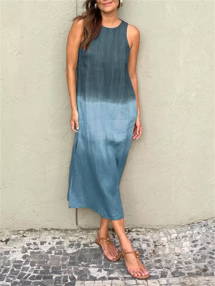 Katie | Sleeveless Round Neck Summer Dress