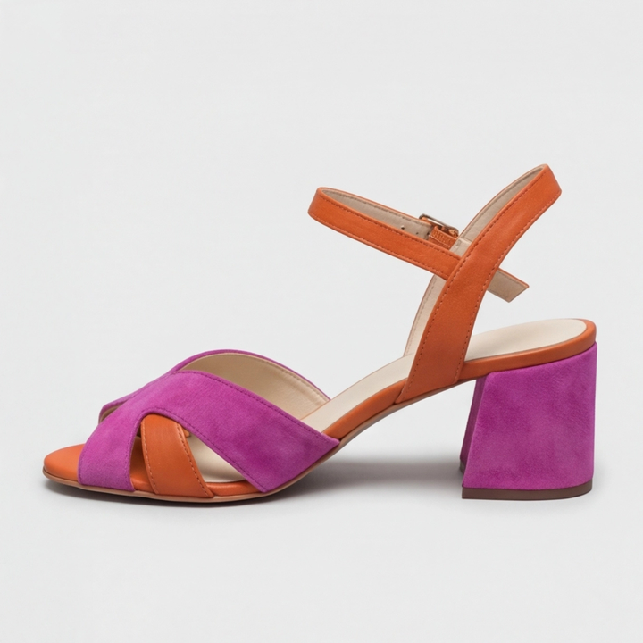 Amanda | Orthopedic Color Block Chunky Heels