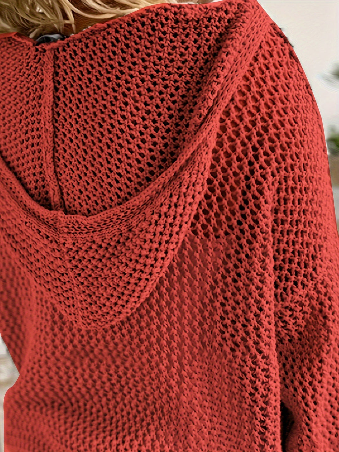 Delaney | Relaxed Open-Knit Hooded Jumper