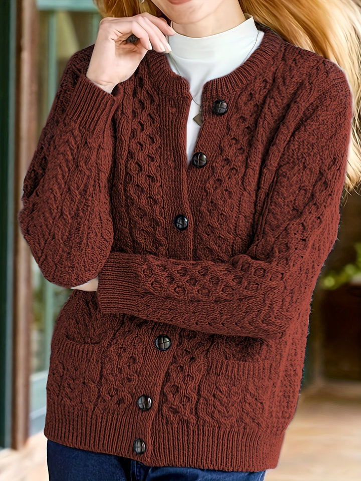 Fern | Textured Button-Front Cardigan