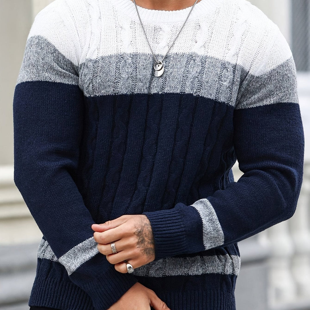 Ethan | colour Block Knit Jumper