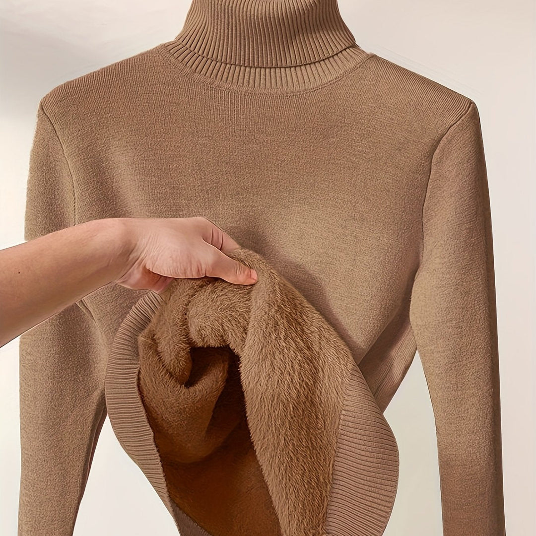 Selena | Cozy Lined High-Neck Jumper