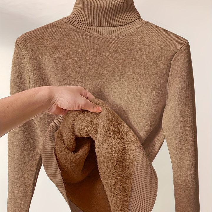 Selena | Cozy Lined High-Neck Jumper