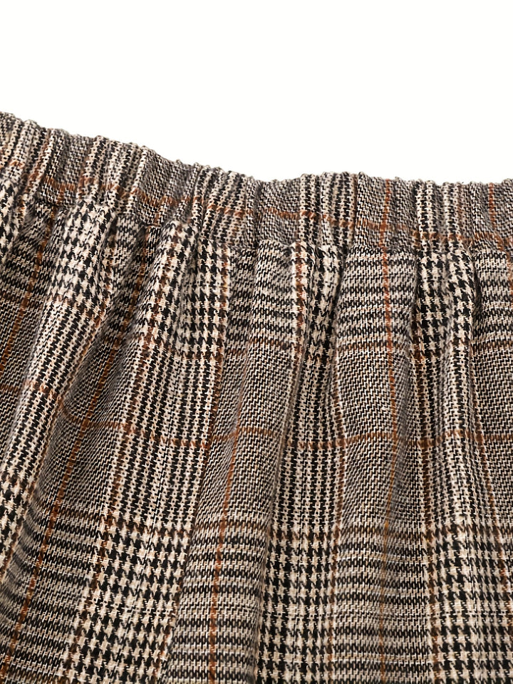 Matilda | Wide-Leg Plaid Trousers