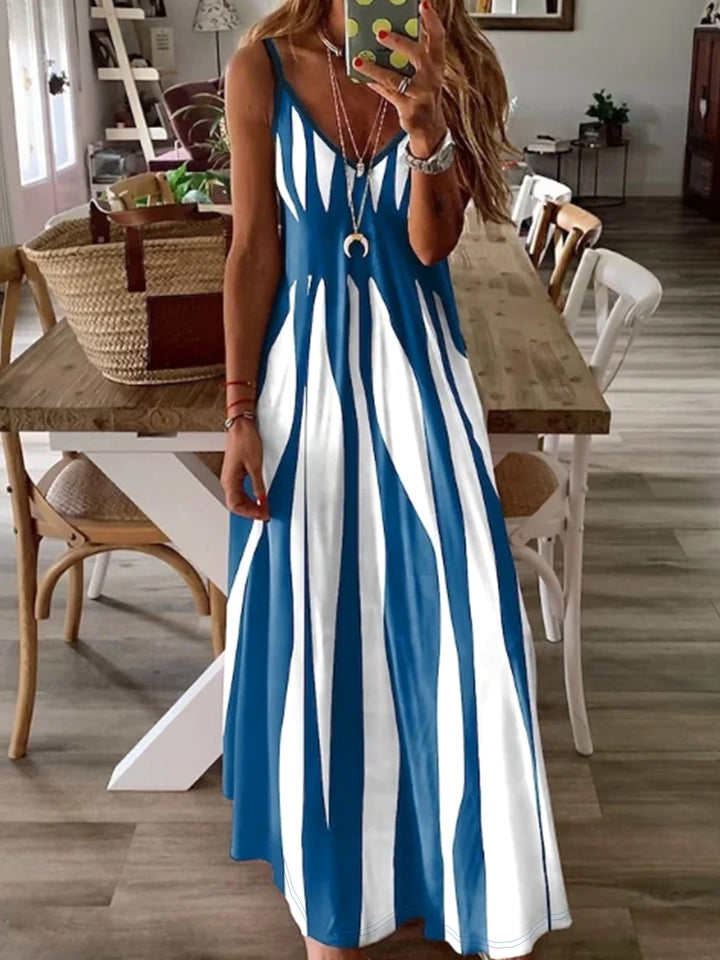 Nadine | Flowing V-Neck Maxi Dress