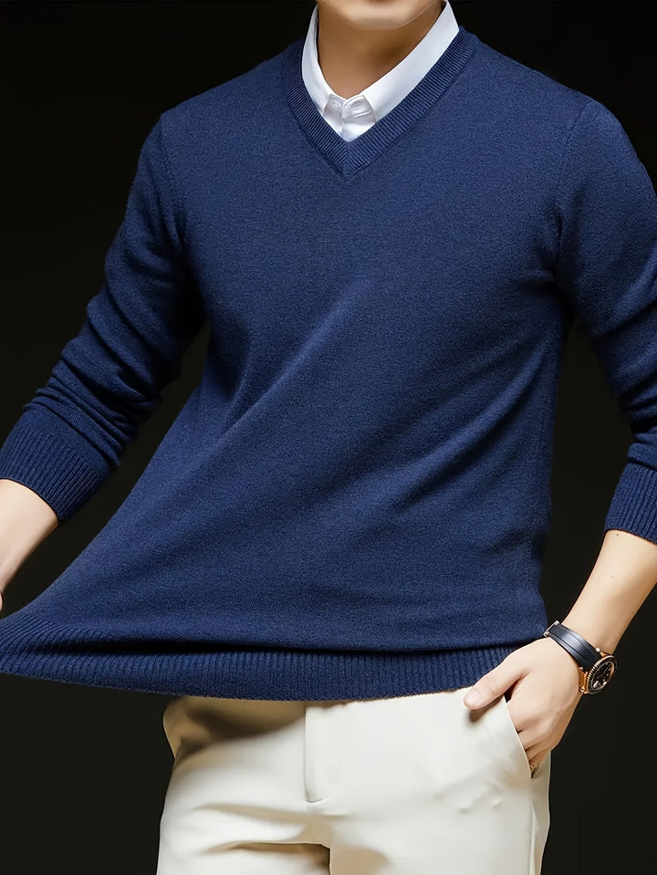 Hugh | Refined V-Neck Jumper