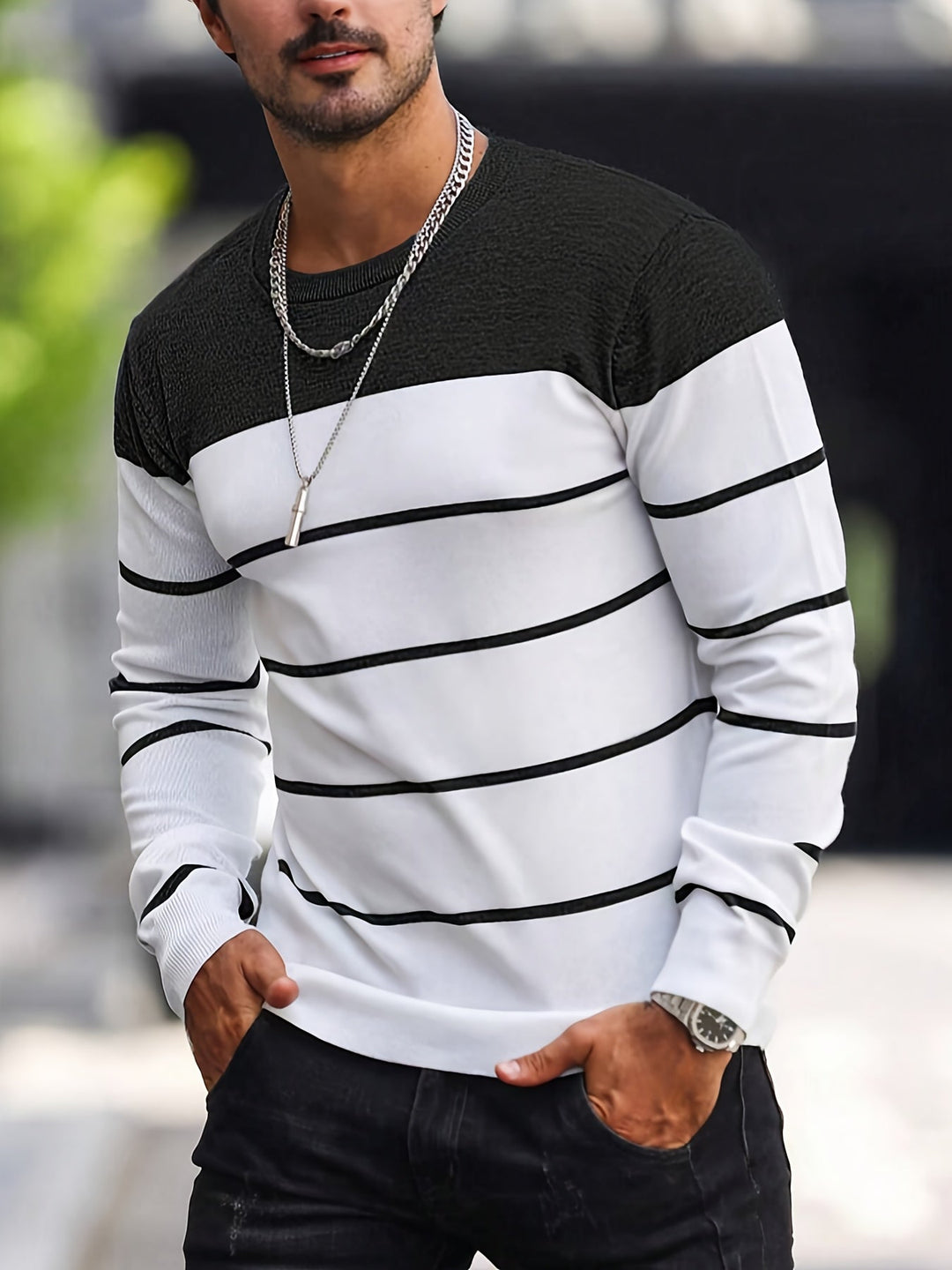 Henry | Striped Crew Neck Jumper