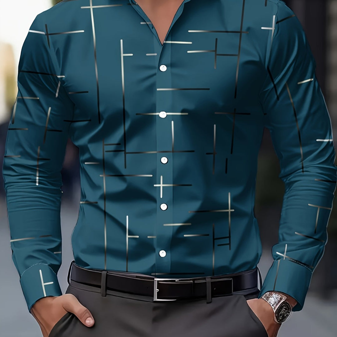 Malcolm | Refined Line-Print Shirt