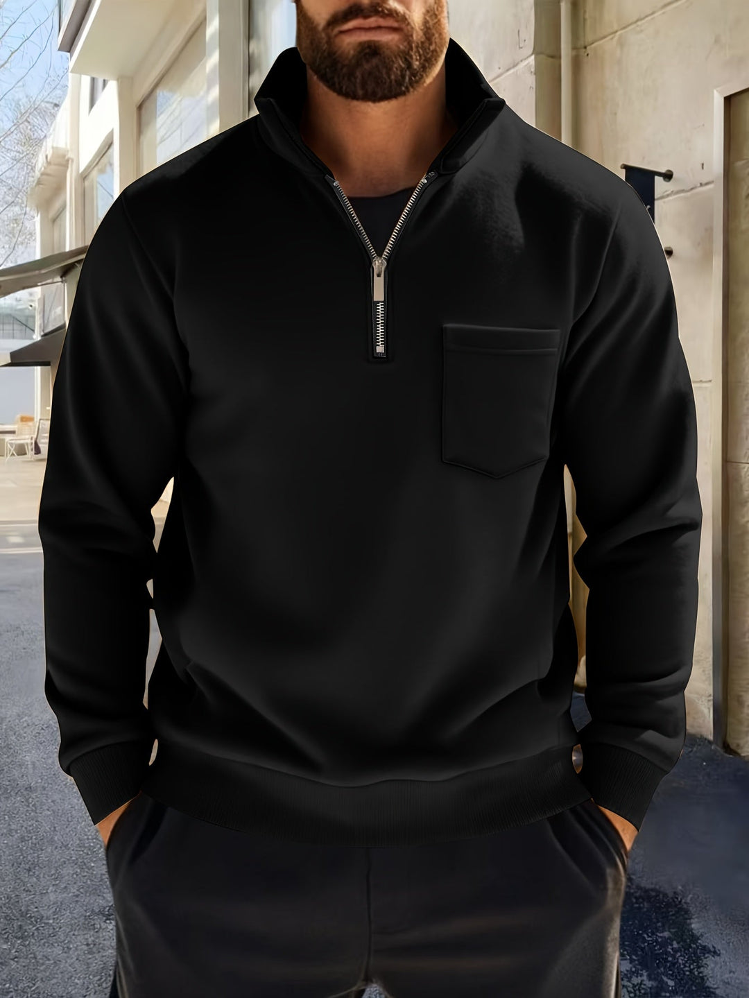 Calvin | Refined Half-Zip Pullover