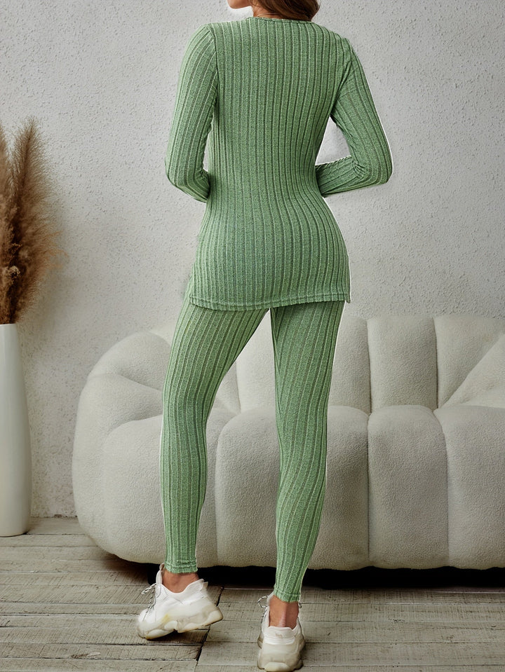 Delphina | Relaxed Ribbed Two-Piece Set