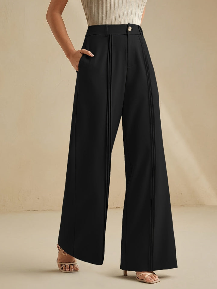 Marlowe | Pleated Wide-Leg Trousers