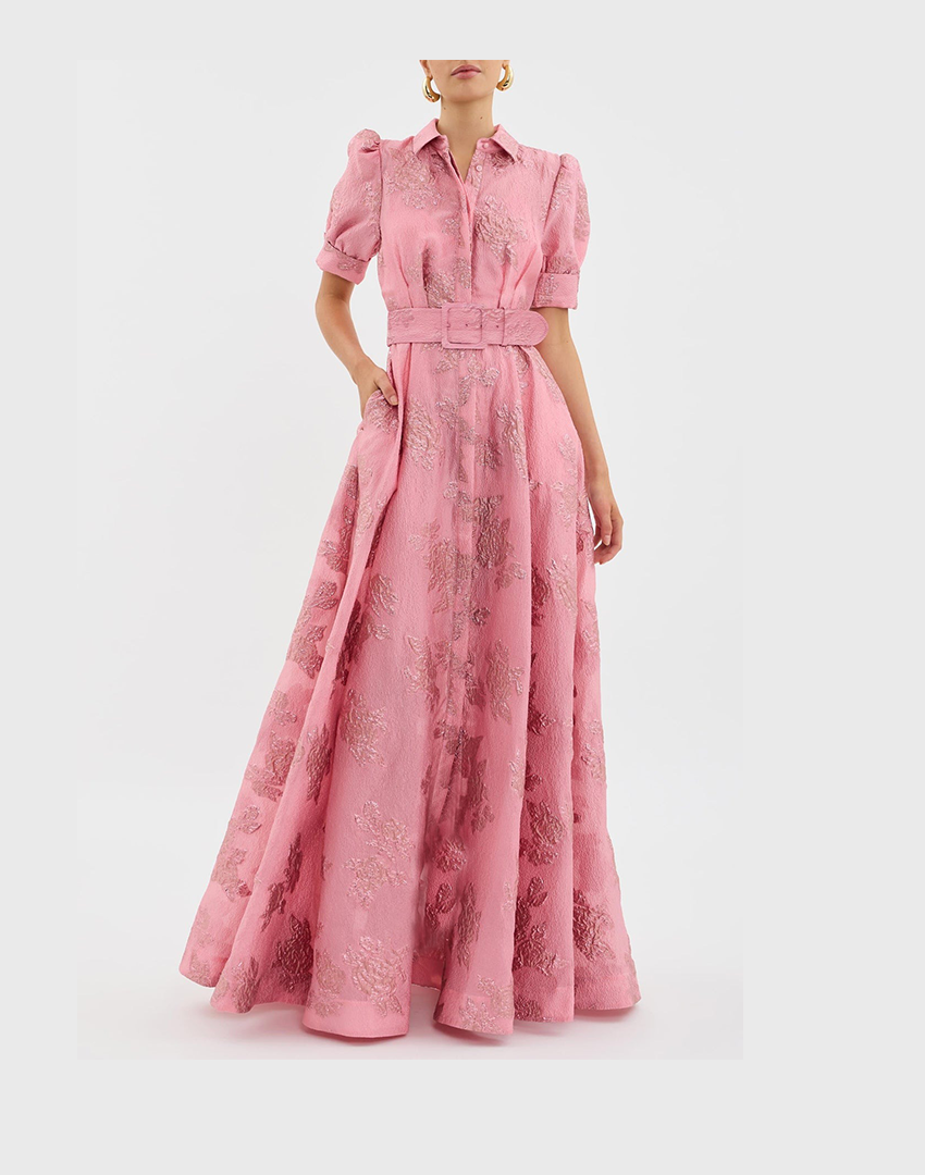 Gladys | Elegant Short Puffed Sleeves Dress