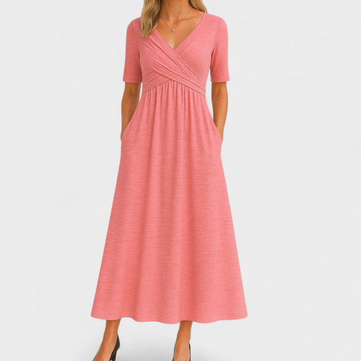 Maddison | Graceful Pleated Midi Dress