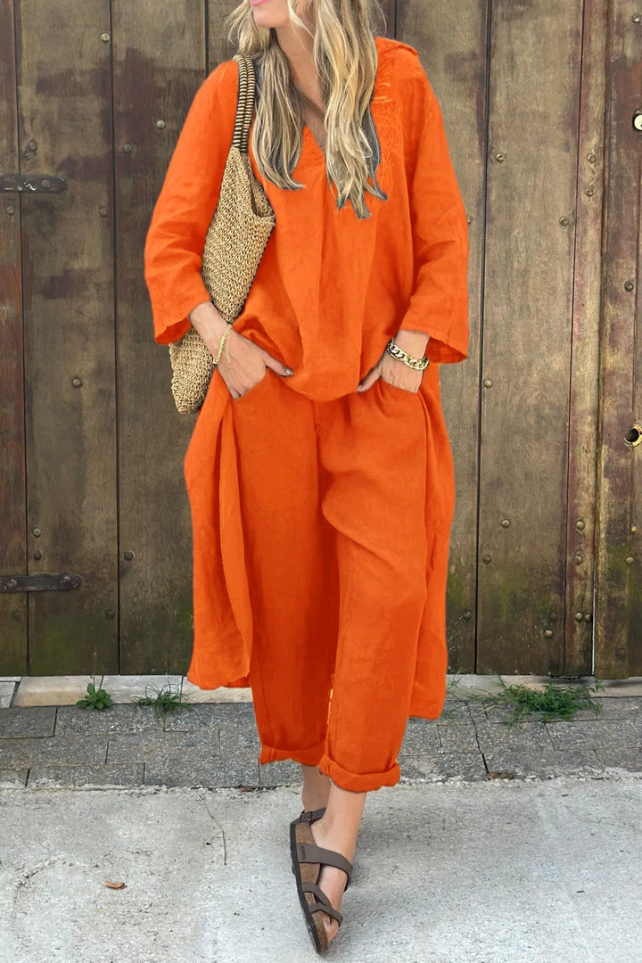 Stella | Elegant Loose V-Neck Set