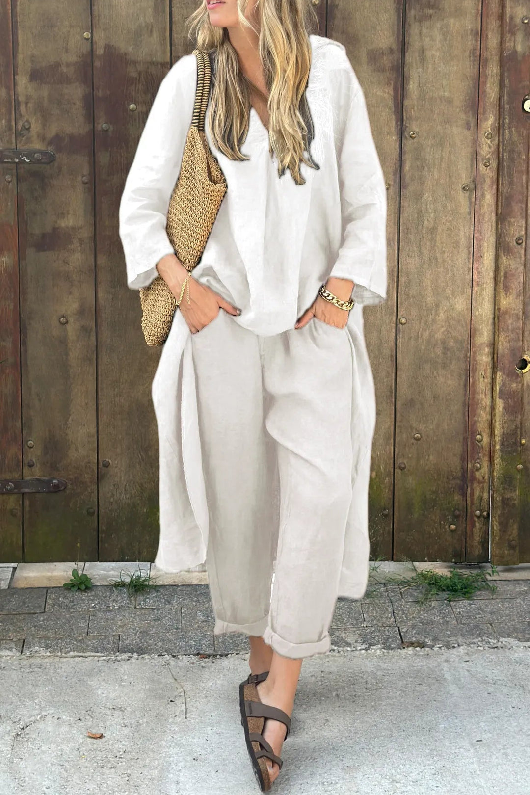 Stella | Elegant Loose V-Neck Set