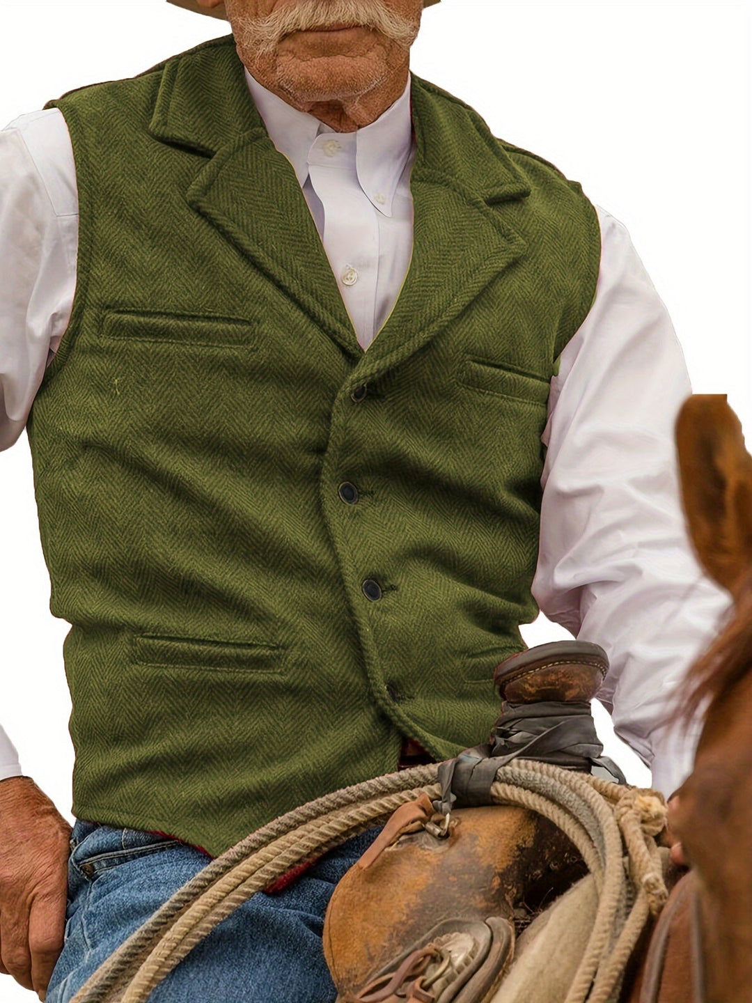 Colton | Heritage Herringbone Vest