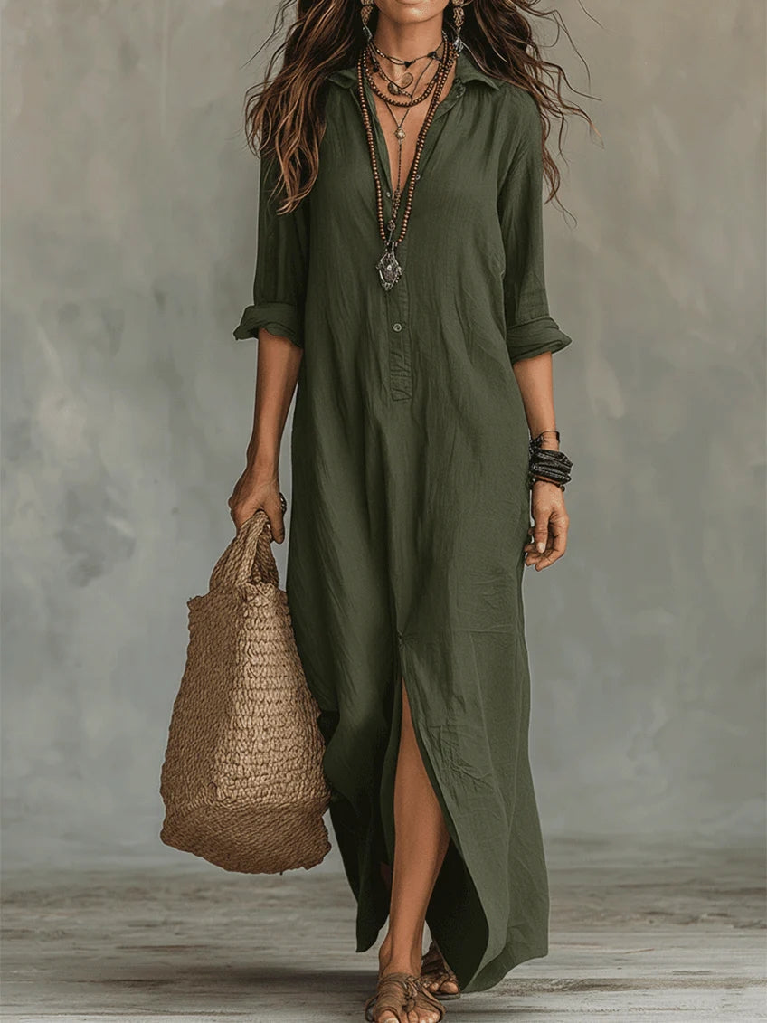 Shirley | Elegant Silhouette Flattering Maxi Dress