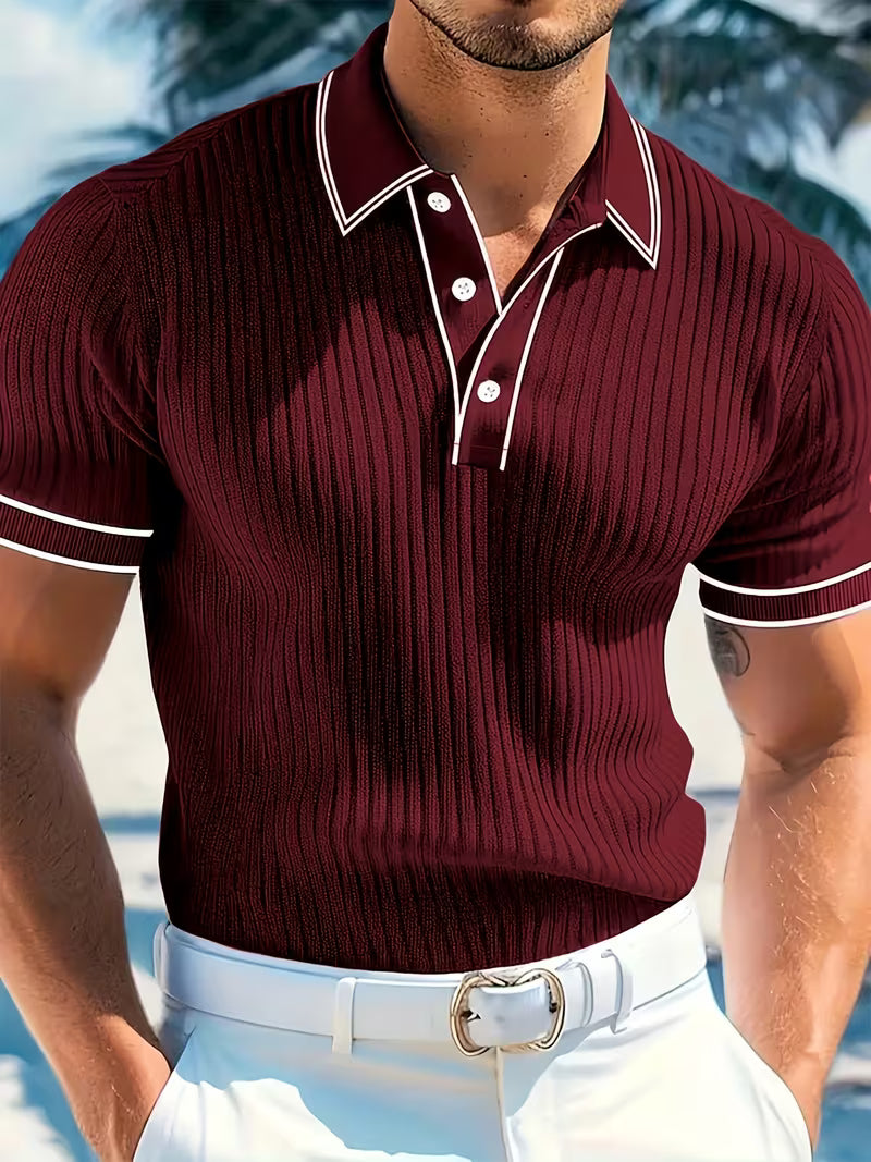 Logan | colour-Blocked Short Sleeve Polo Shirt