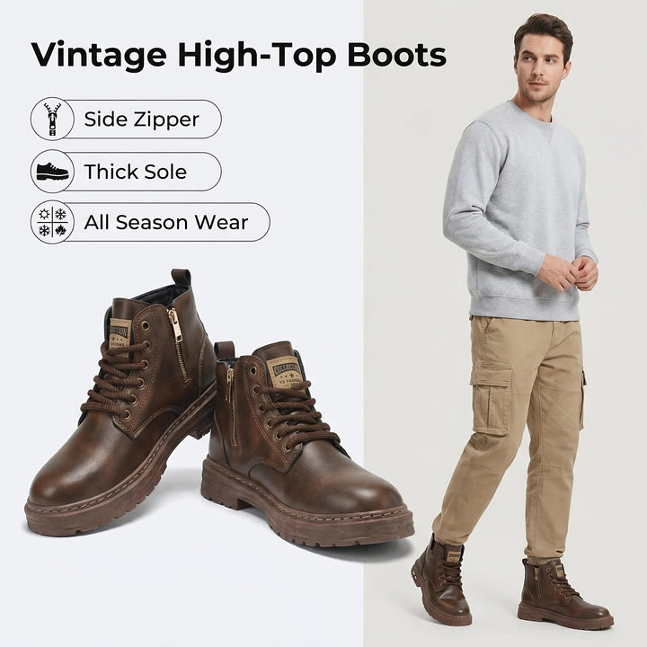 Archer | Rugged Lace-Up Ankle Boots