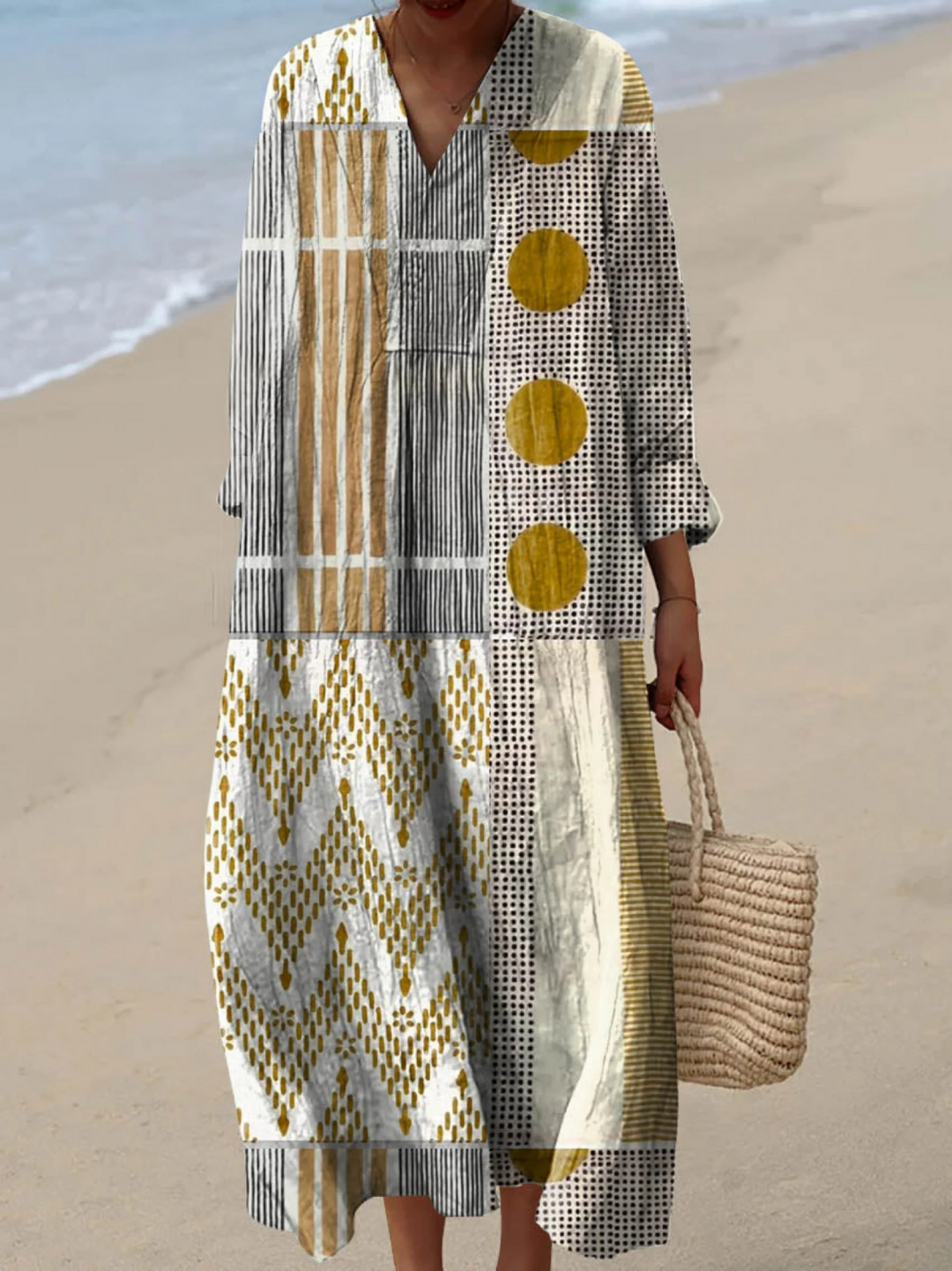 Celeste | Abstract Geometric Pattern Dress