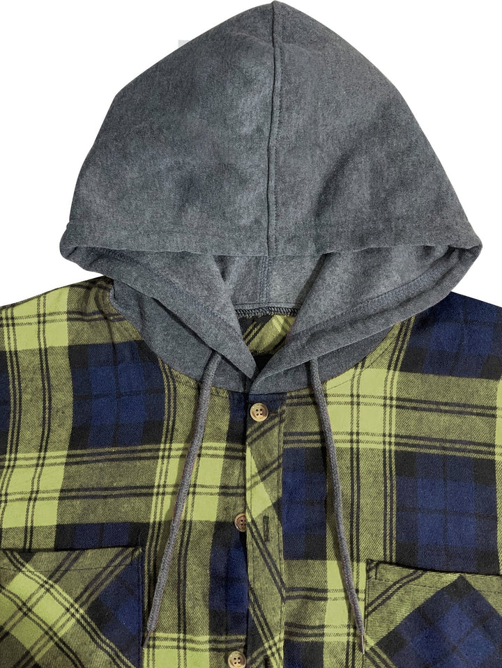 Braxton | Checked Hooded Shirt