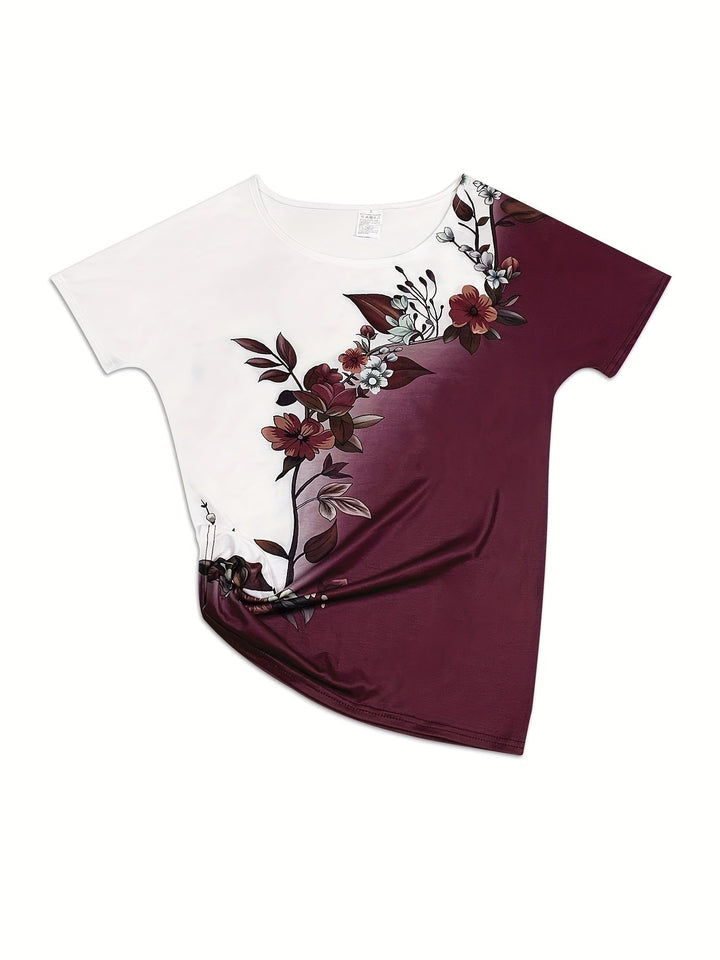 Lucille | Floral Round-Neck Top