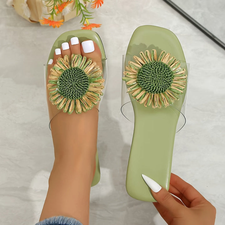 Elise | Floral Square-Toe Sandals