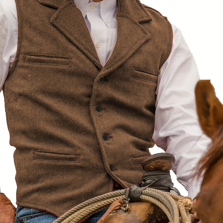 Colton | Heritage Herringbone Vest