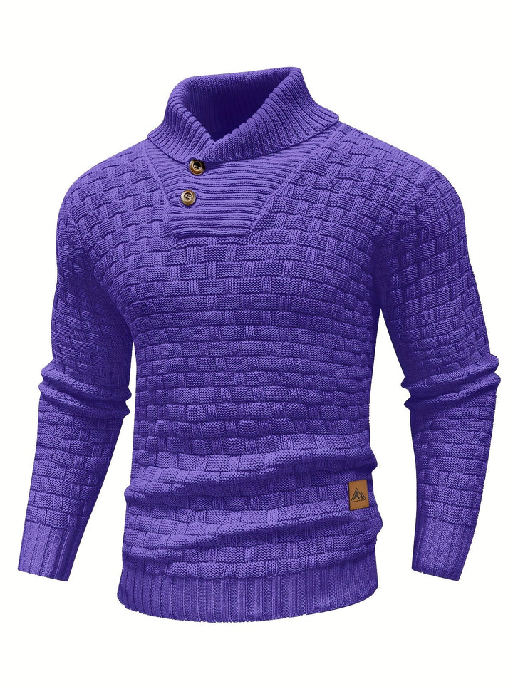 Alistair | Textured Shawl-Collar Jumper