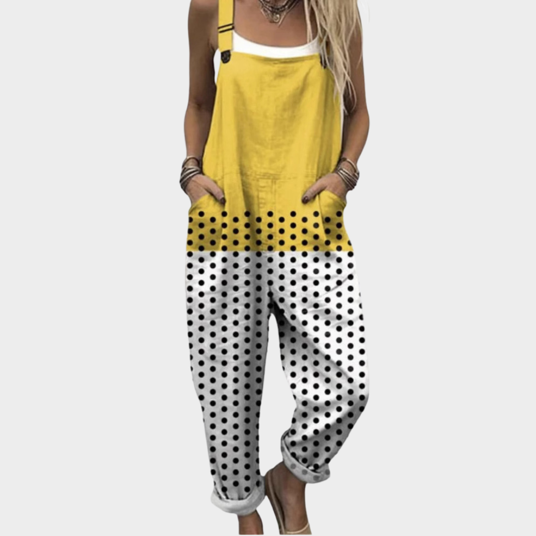 Gloria | Stylish Multicolour Dotted Jumpsuit