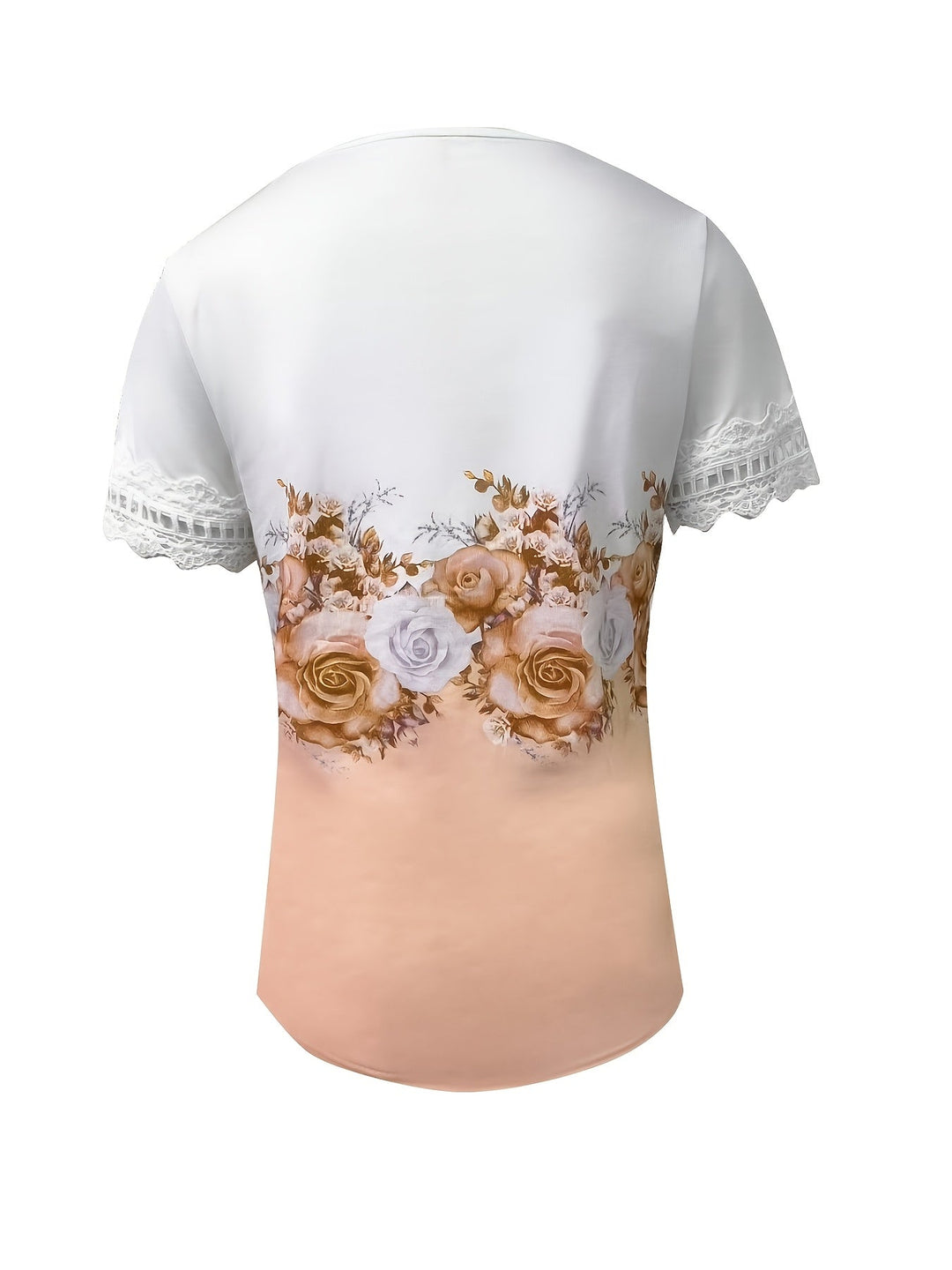 Renee | Lace-Trimmed Floral Top