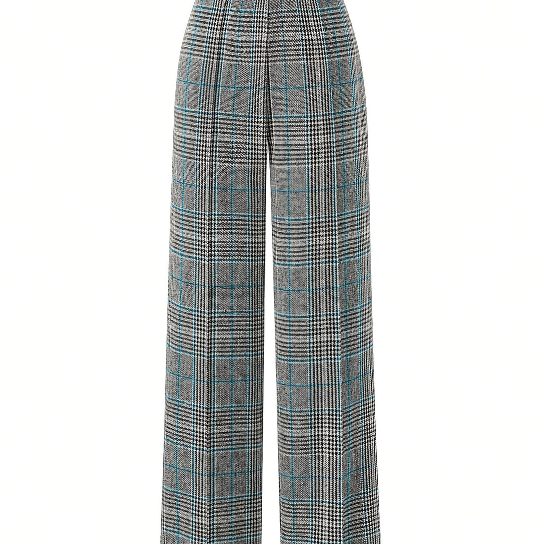 Matilda | Wide-Leg Plaid Trousers