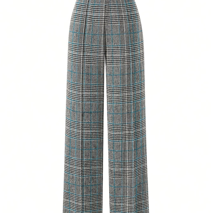 Matilda | Wide-Leg Plaid Trousers