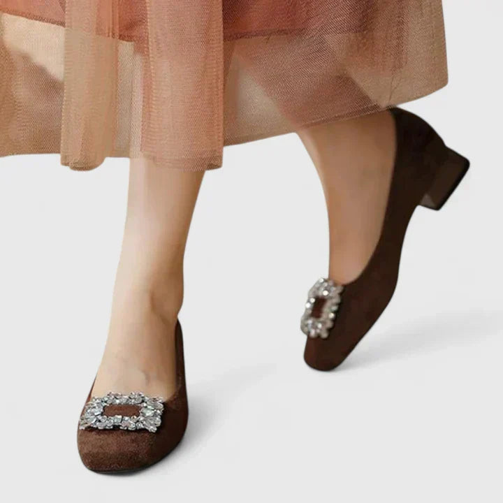 Juliana | Orthopedic Sparkling Buckle Heels
