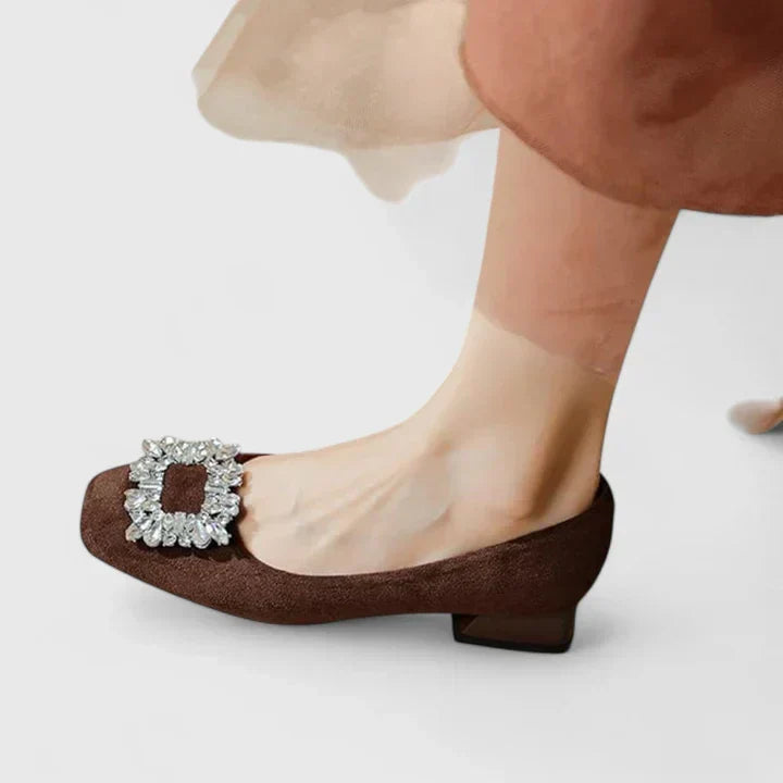 Juliana | Orthopedic Sparkling Buckle Heels