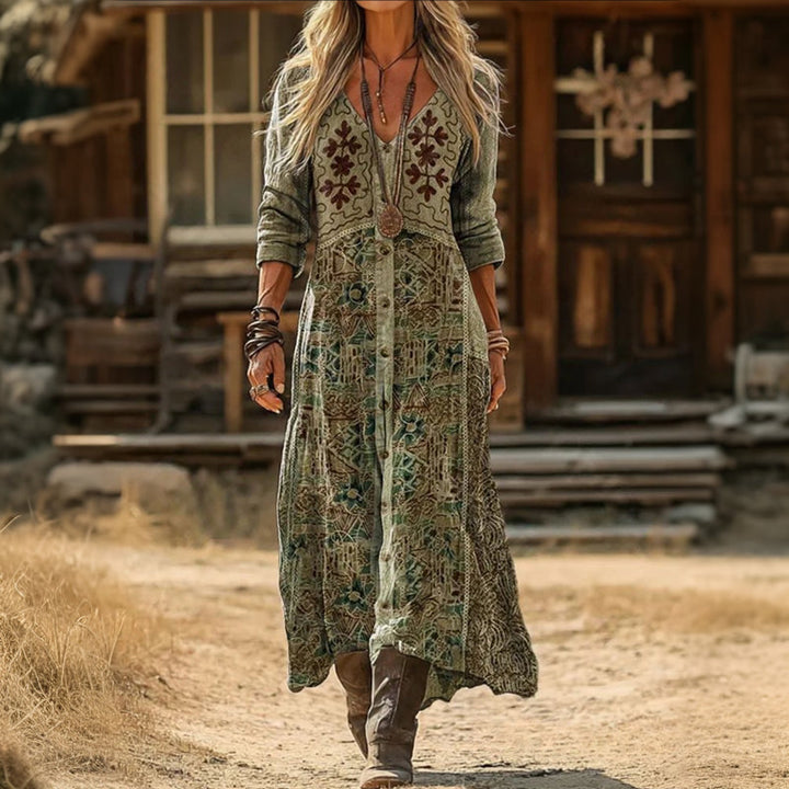 Shannon | Stylish Vintage Long Sleeve Casual Dress